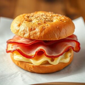 Bacon & Light Cream Cheese Bagel