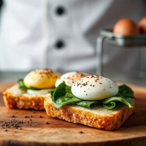 3 Eggs, Spinach Slice Granary